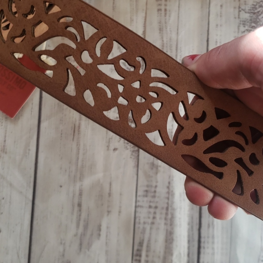 3/$20 Mossimo brown faux leather accent belt D22 - Picture 5 of 5